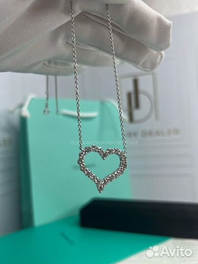 Колье Tiffany & Co Heart белое золото, бриллианты