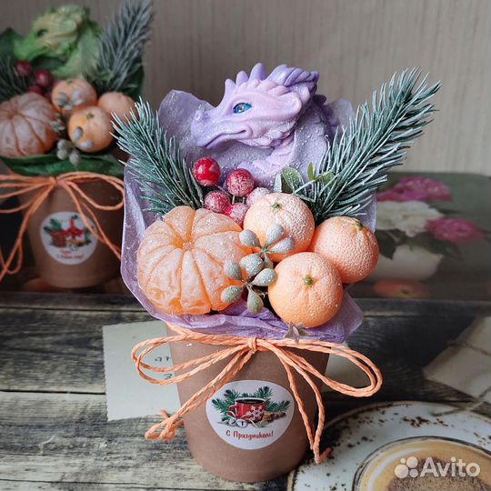 Новогодняя композиция,мыло ручной работы