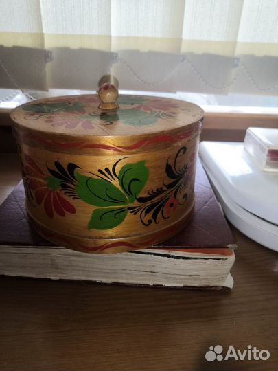 Жостовский поднос, хохлома шкатулка СССР