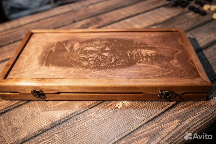 Нарды ручной работы Волк