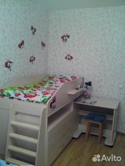 Детская кровать-чердак со столом Легенда 12.1