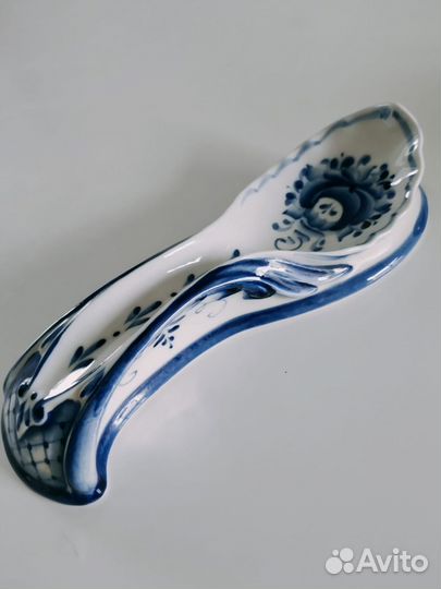 Ложка подставка фарфор Гжель