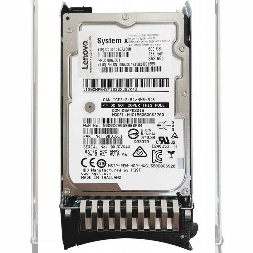 [00AJ300] Жесткий Диск Lenovo 600 Gb 15k 00aj301 Sas 00aj300