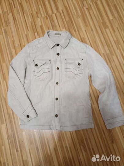 Мужская льняная рубашка