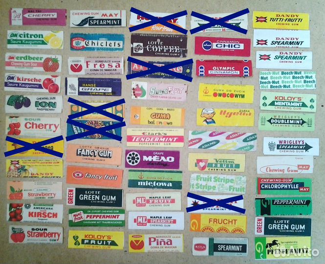 Вкладыши от жевательной резинки