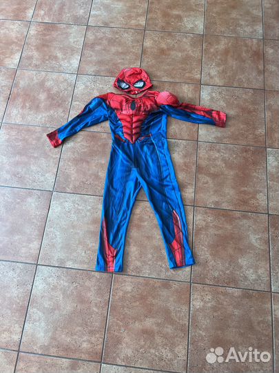 Костюм человека паука с мышцами и маской детский