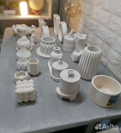 Кашпо из гипса