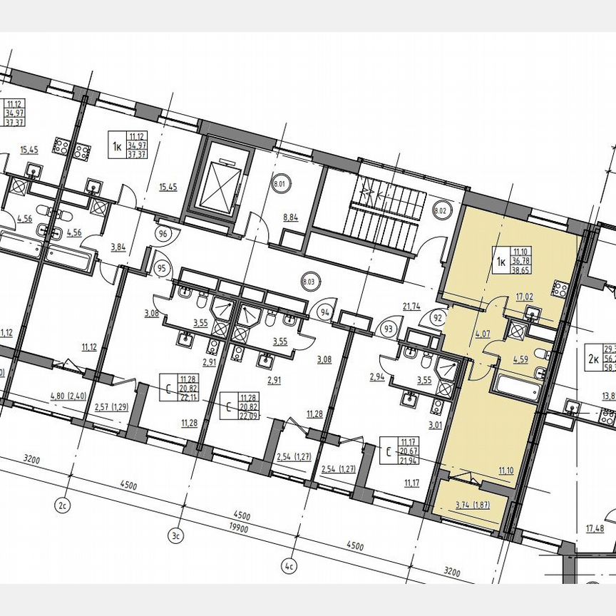 1-к. квартира, 38,7 м², 8/12 эт.