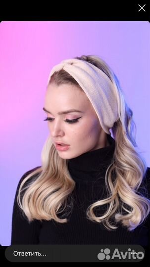 Вязаная повязка ручной работы