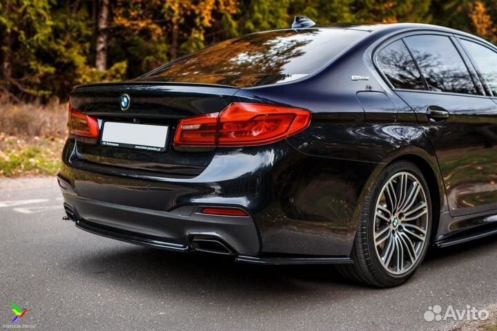 Накладки на бампер BMW 5 G30, G31 (17+) MD