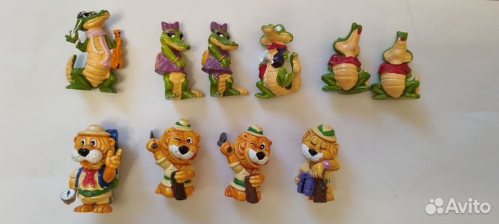 Киндер 90х львы, бегемоты, крокодилы, кроты