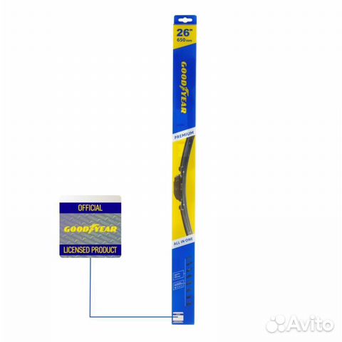 Щетка стеклоочистителя бескаркасная premium 650мм