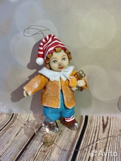 Ватная елочная игрушка 