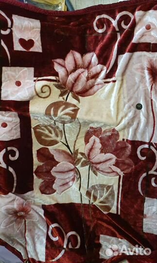 Плед двухслойный, двухсторонний, новый