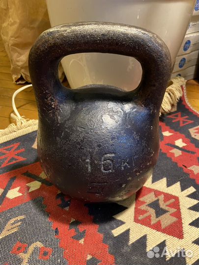 Гиря 16 кг пудовая СССР