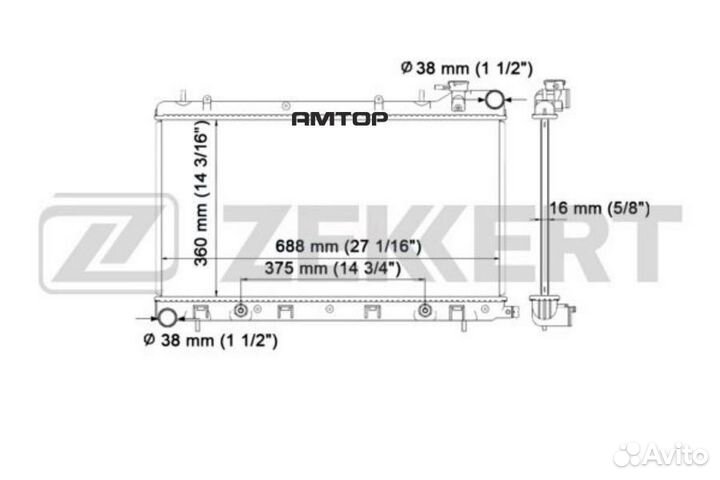 Zekkert MK1448 MK-1448 zekkert Радиатор охл. дв
