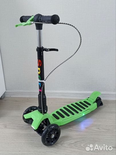Самокат детский трехколесный складной ручной торм