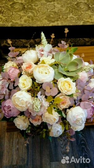 Композиции из искусственных цветов,украшение чая,к