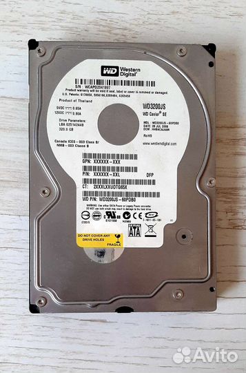 Жёсткий диск на 320 Gb