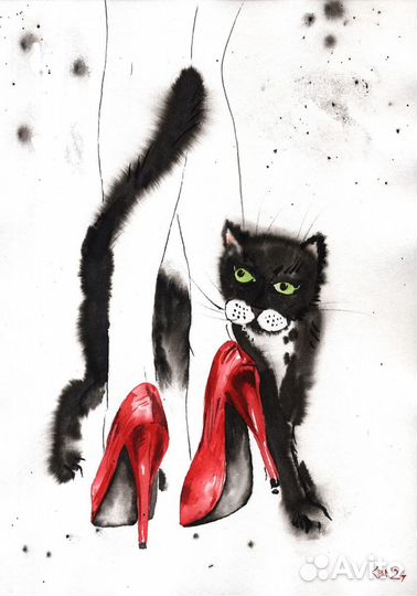 Акварельные коты