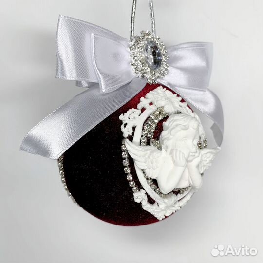 Ёлочные шары ручной работы, набор 6 шт