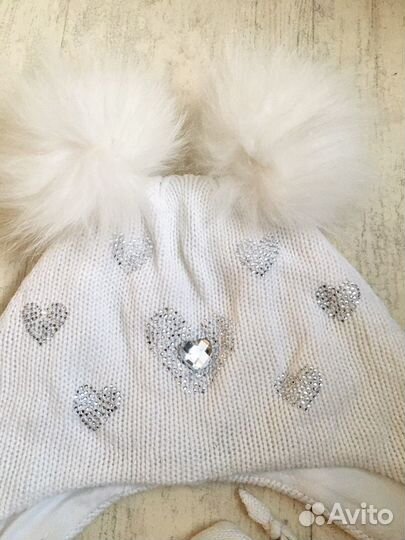 Chobi шапка S 48-50 с двумя помпонами