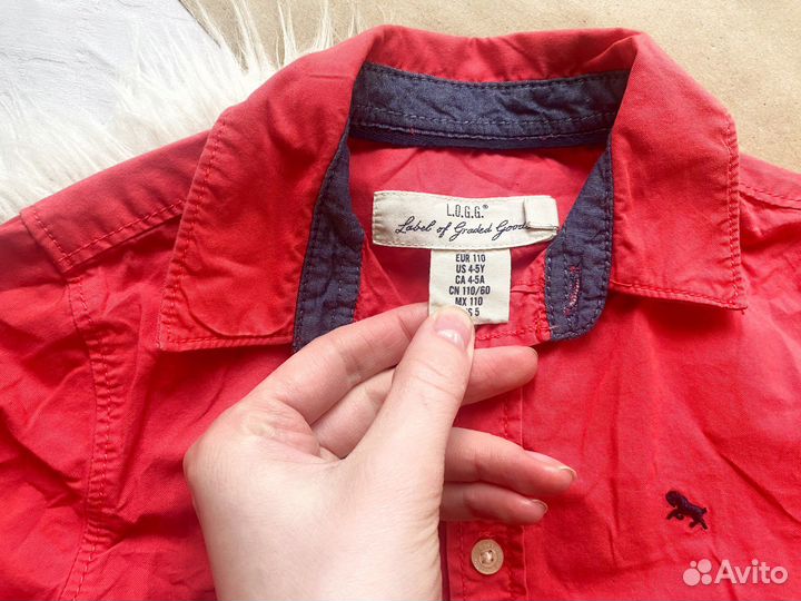 Вещи пакетом на мальчика 110 hm Benetton рубашка