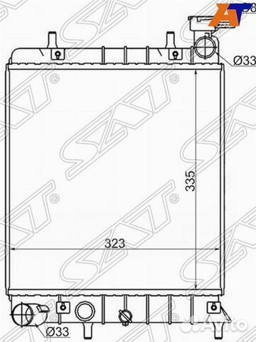 Радиатор охлаждения Hyundai Accent тагаз