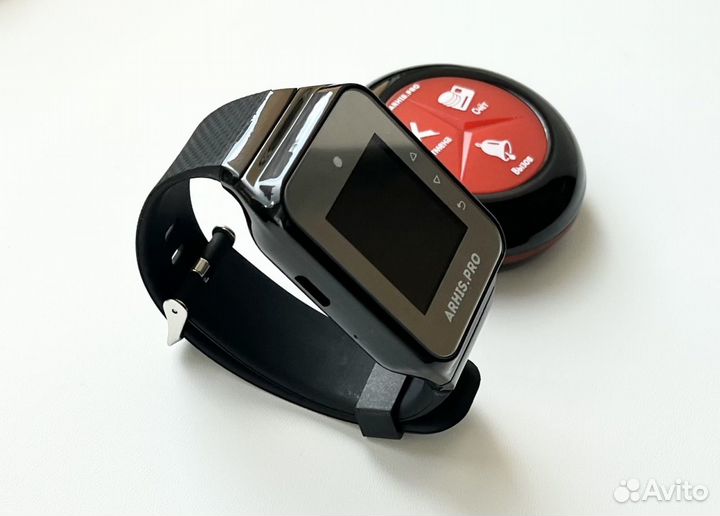 Кнопка вызова официанта и часы. Премиум комплект