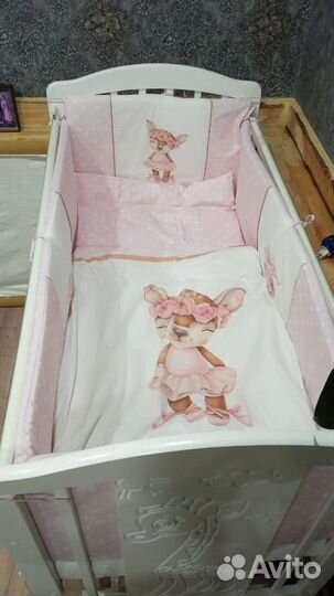 Комплект в детскую кроватку+бортики