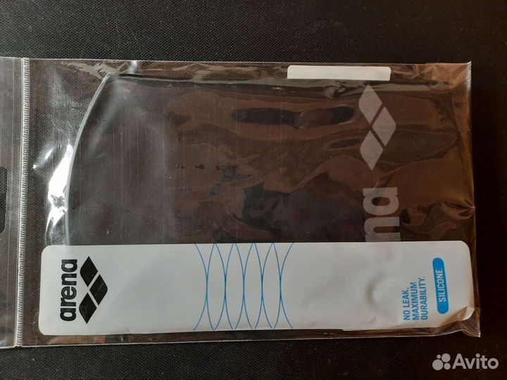 Шапочка для плавания arena чёрная