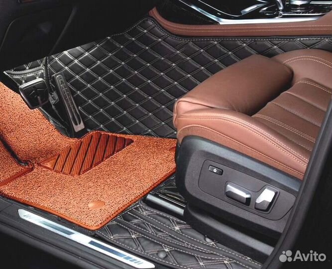 3D Коврики Porsche Салон Багажник из Экокожи