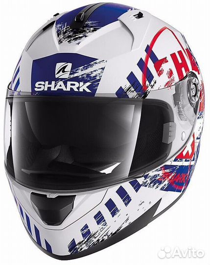 Мотошлем Moto Integral Shark ridill skyd Blue Whit