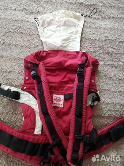 Эргорюкзак manduca pure cotton chilli red с4х м