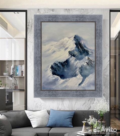 Картина маслом Горы в снегу