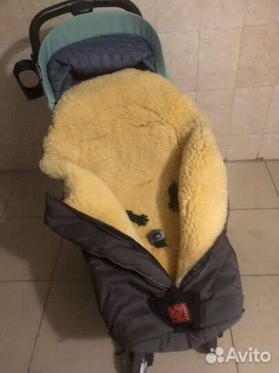 Меховой конверт в коляску овчина