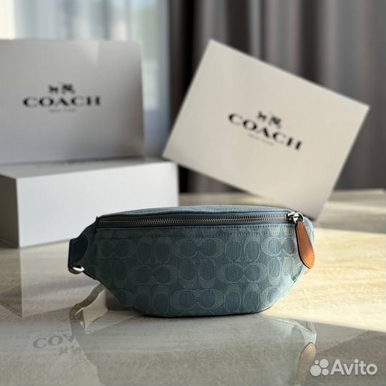 Сумка coach Belt Bag denim