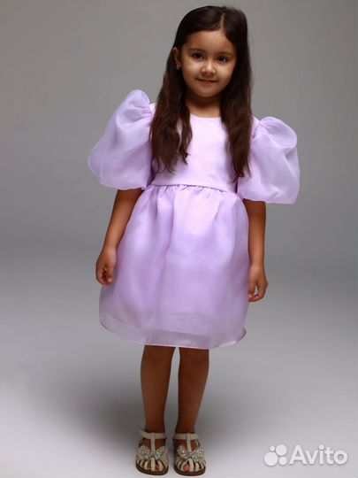 Праздничное деское платье фиолетовое и голубое
