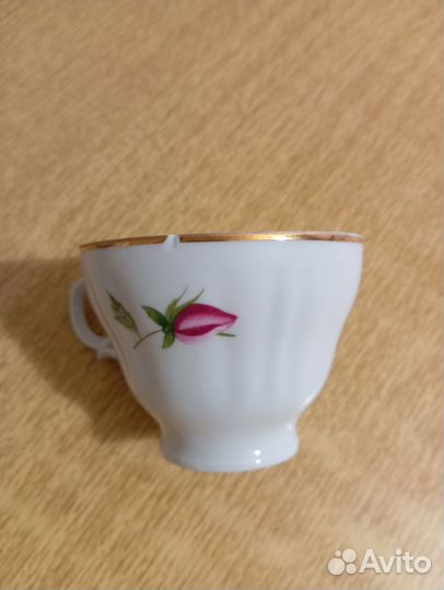 Винтажный кофейный сервиз Розы, Польша