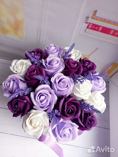 Букет из мыльных пенных роз