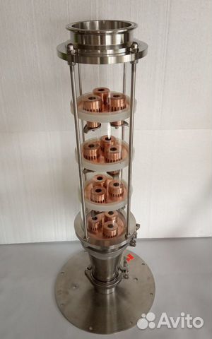 Колпачковая колонна медь, 3 колпачка, 4 этажа, 4