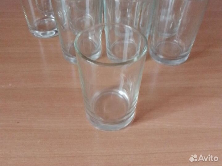 Стаканы стеклянные толстостенные, 12 штук