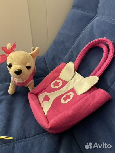 Собачка в сумке кикки поет