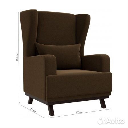 Мягкое кресло Джон, велюр зеленый