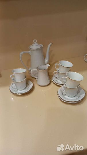 Кофейный сервиз новый.чайник заварочный