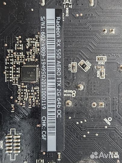 Видеокарта MSI Radeon RX 550 Aero ITX 2 Gb