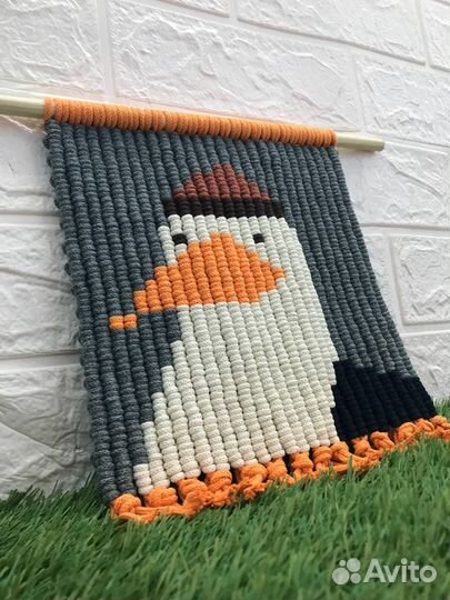 Панно макраме Чайка