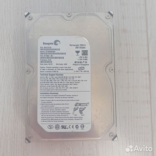 Жесткий Диск Seagate Barracuda 7200.8 250Gb