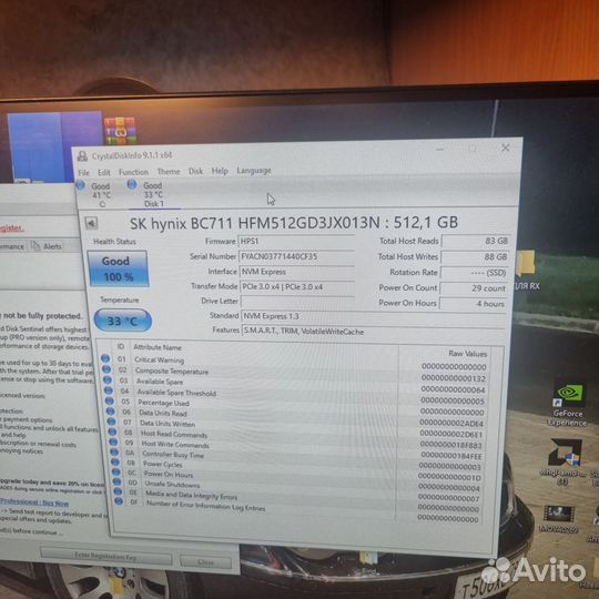 Sk hynix ssd 512gb m2 (как новые) /Скупка