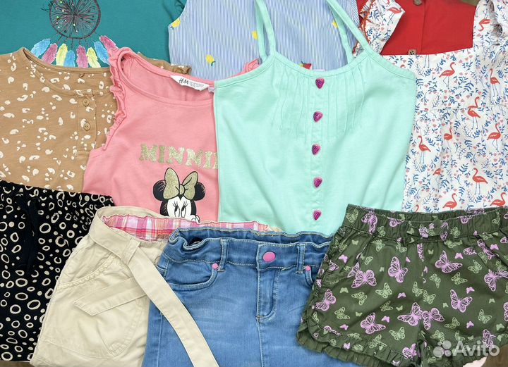Пакет фирменных летних вещей для девочки 110-116